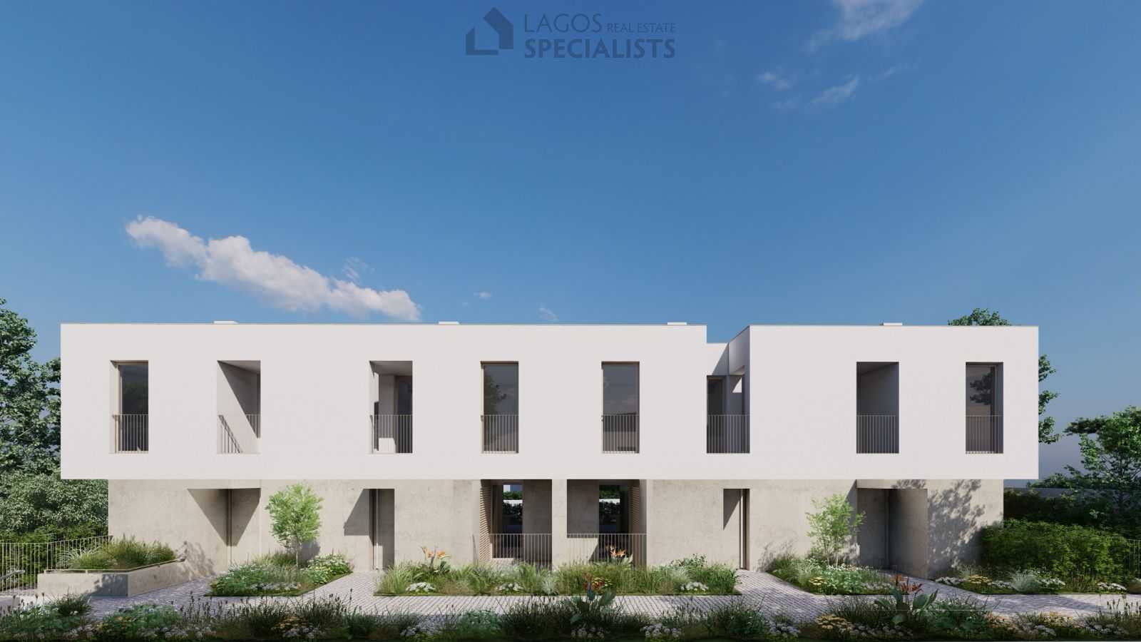 Elegant two-storey design with balconies and rooftop terraces in quiet Lagos area