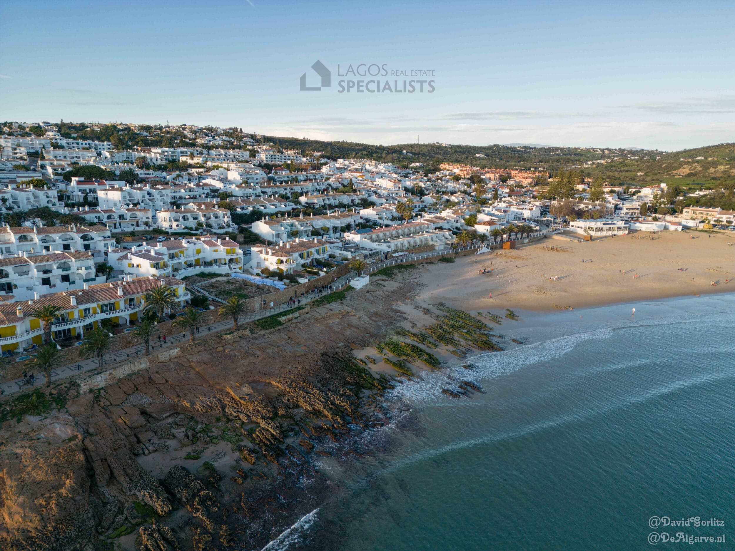 Praia da Luz - Aerial Sea View looking over the sea, beaches and urban area