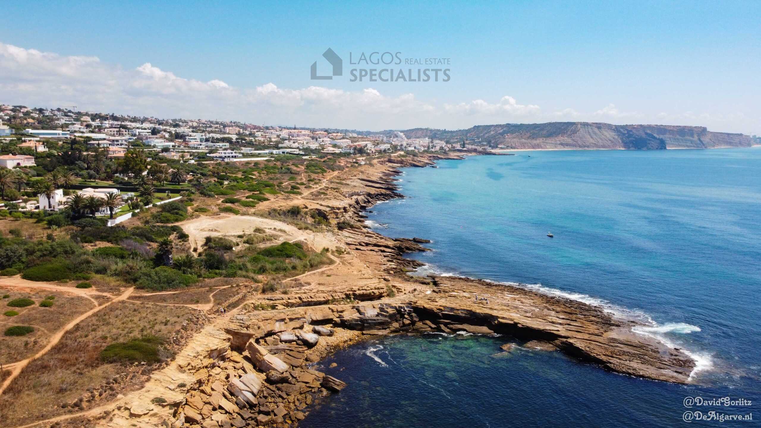 Praia da Luz - Aerial view of pier and ocean