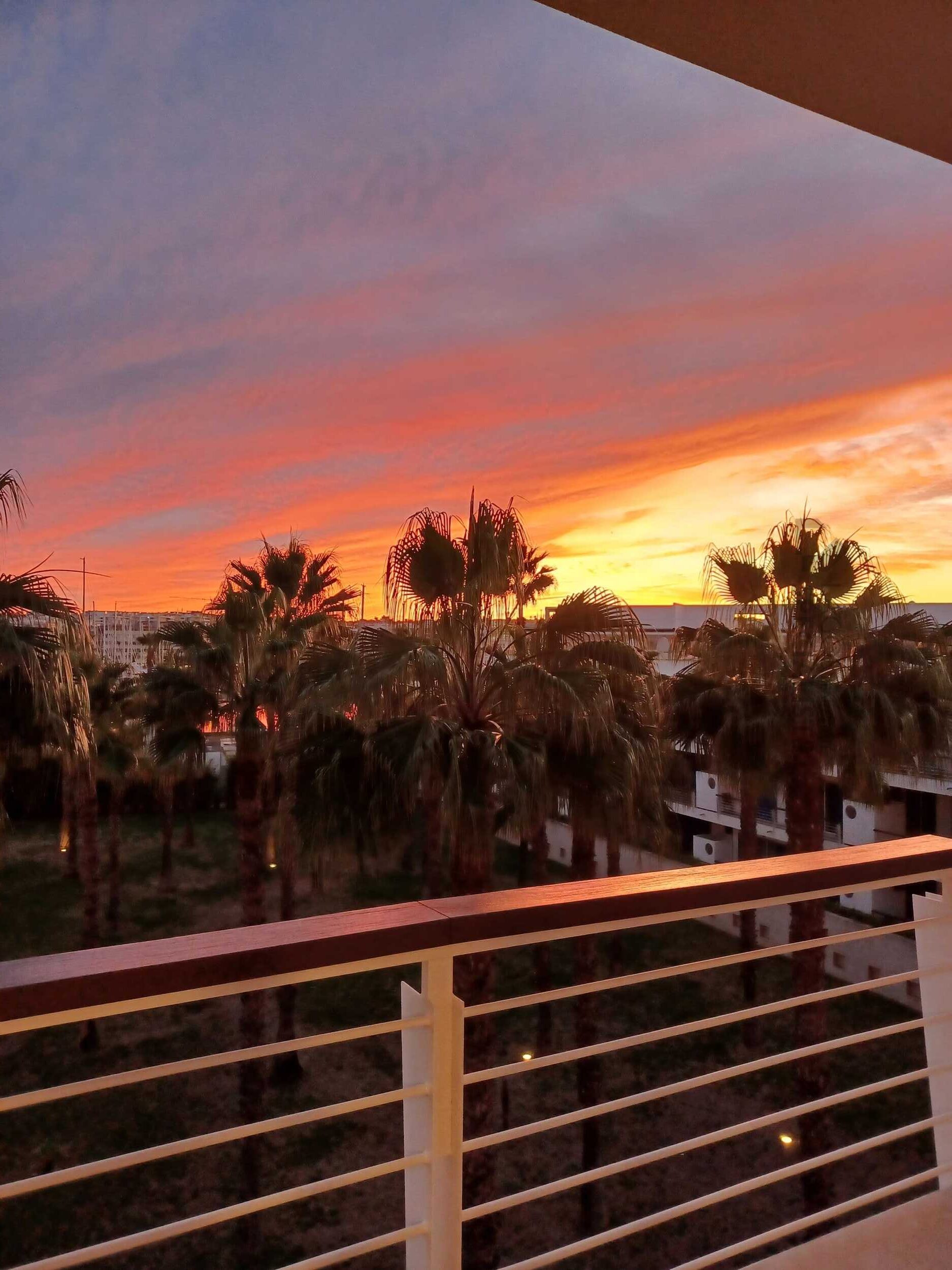Sunset view from terrace of premium top floor apartment in Lagos Marina