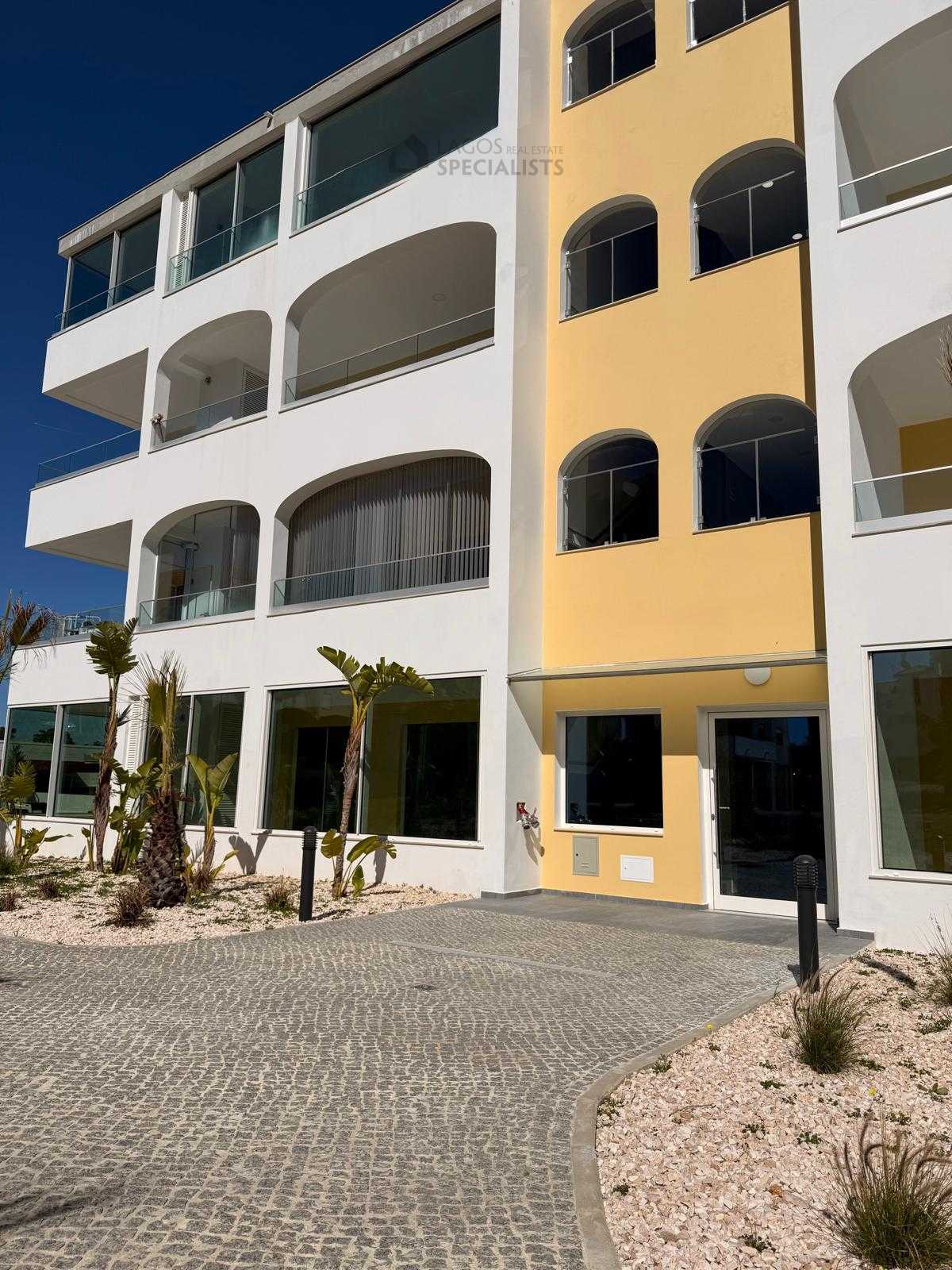 Exterior view of modern residential development in Lagos Portugal