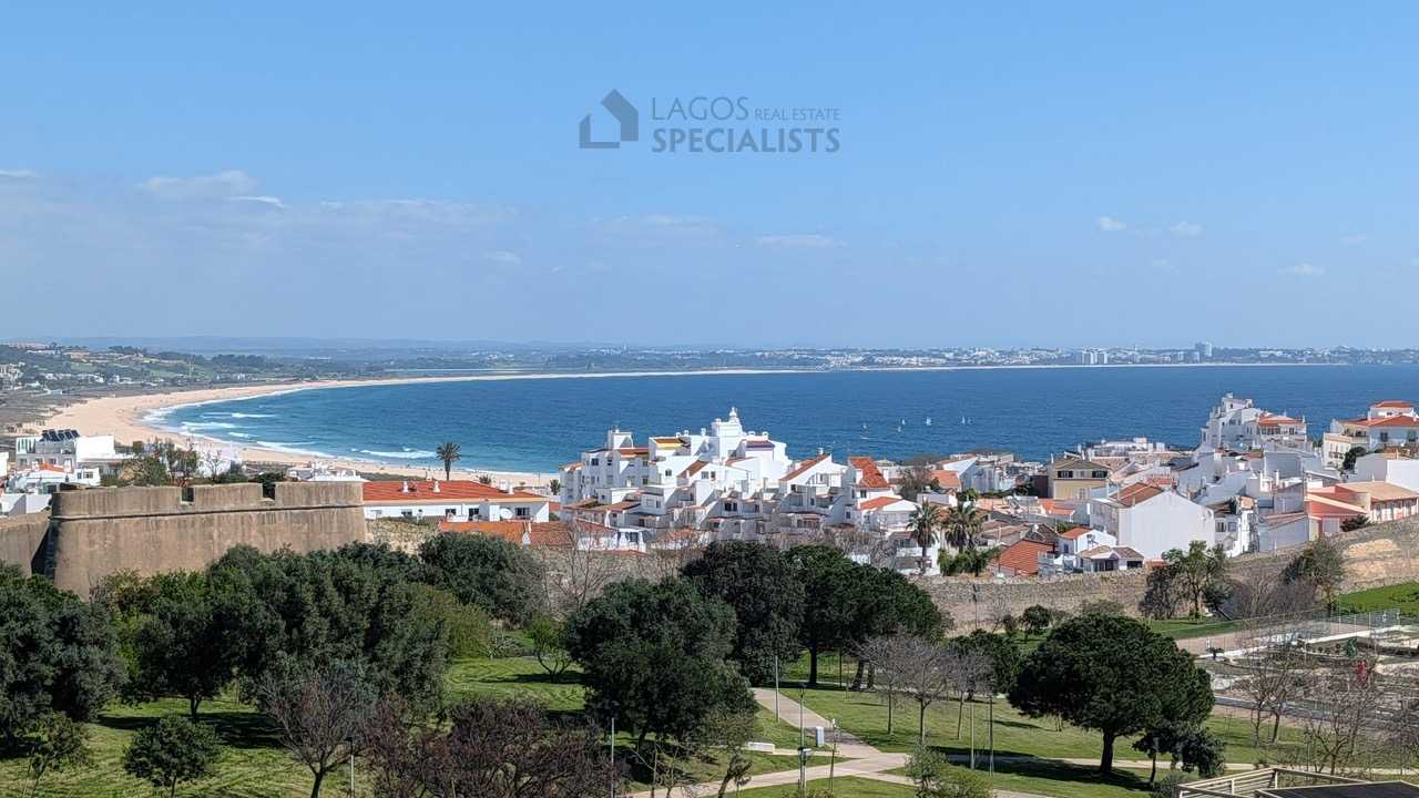 view from terrace over the walls to bay